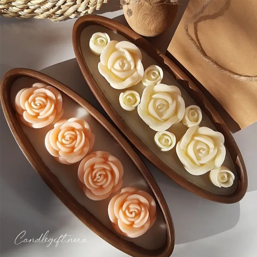 شمع قایقی گل